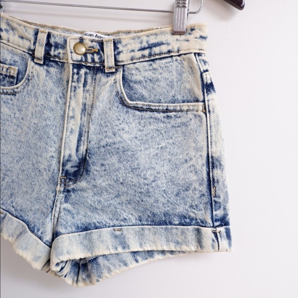 NWOT AMERICAN APPAREL ACID WASH JEAN SHORTS ✌🏻 - Picture 2 of 5